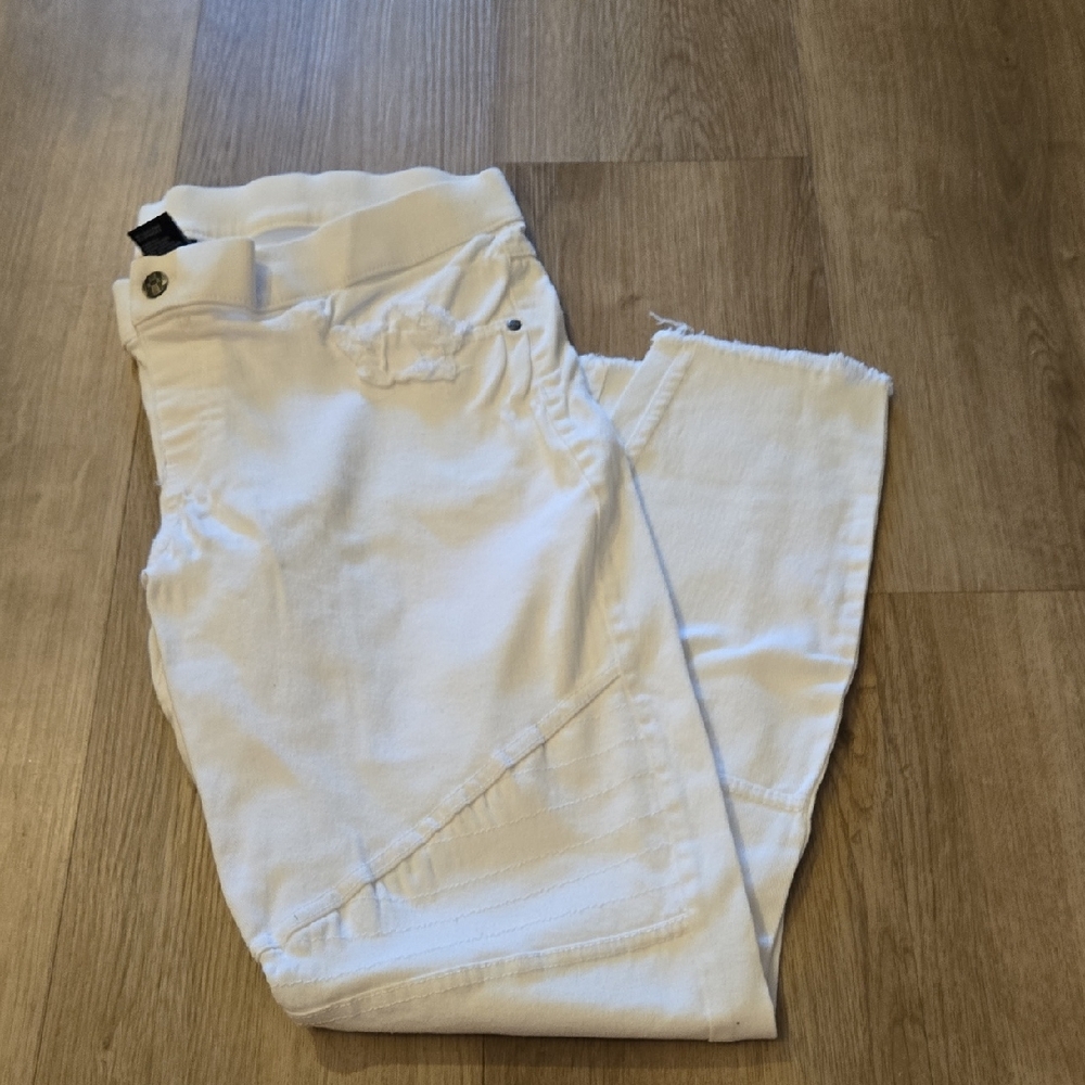 HUE Women's White Ankle Jeans